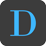 Documents Pro icon featuring a blue capital 'D' with a dark grey backdrop