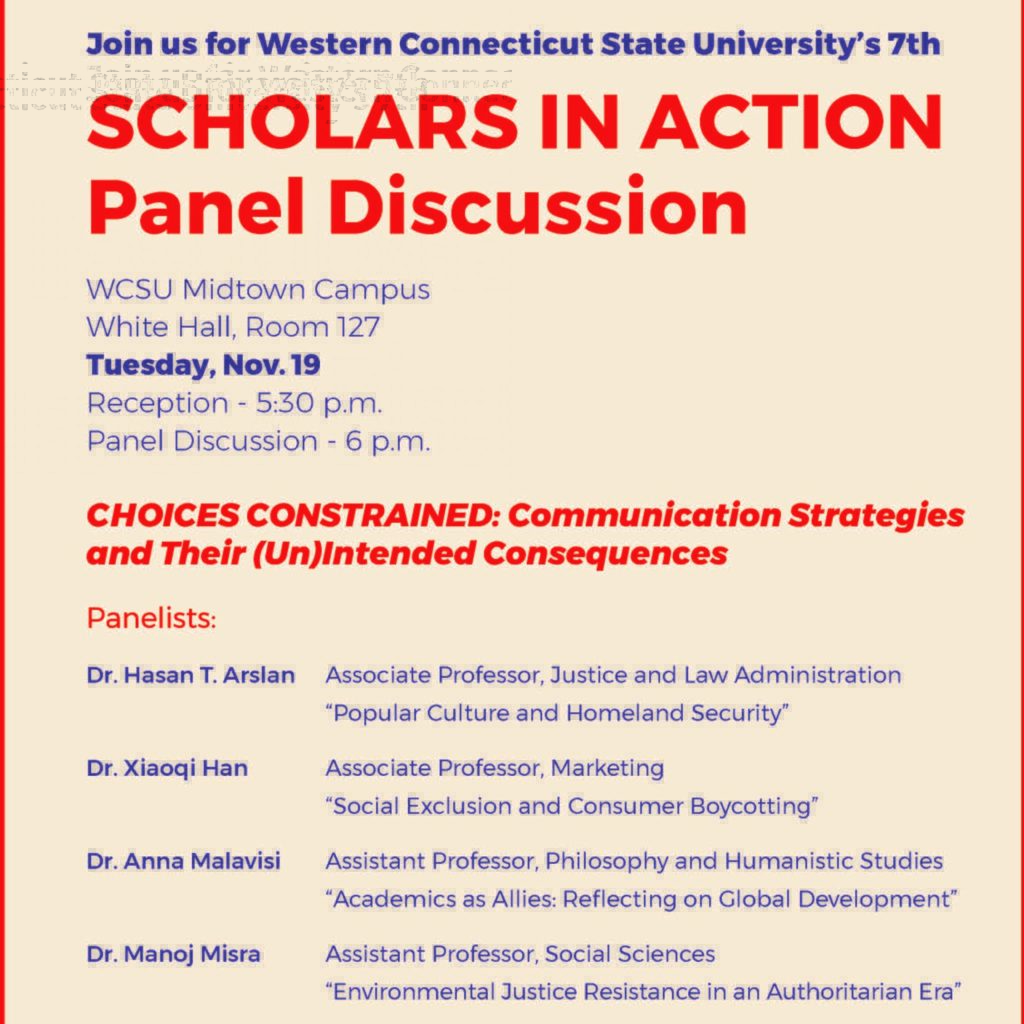 Scholars in Action Flier: Choices Constrained: Communication Strategies and their Unintended Consequences