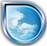 Simplemind icon featuring a a rain drop shaped window with blue skies and some clouds inside