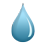 A soft murmur icon featuring a cartoony single rain drop