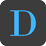 Documents Pro icon featuring a blue capital 'D' with a dark grey backdrop