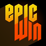 Epic Win icon featuring the words 'epic win' in bold and pointy font