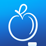 iStudiez Pro icon featuring an outline of an apple on a blue backdrop