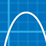 Scientific Graphig Calcualtor by William Jockusch icon featuring a parabolic curve on blue graphing paper backdrop