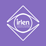 Iren Colored Overlays icon with an eye shaped by two curved triangles containing the app name in the pupil, featuring a purple background
