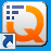 Word Q icon featuring an orange capital Q. 