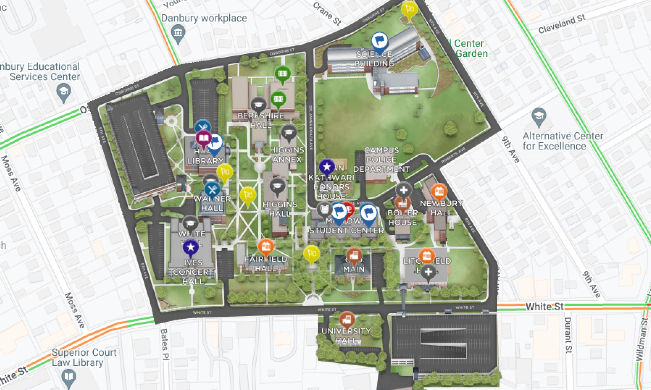 Western Connecticut State University Campus Map