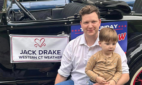 A bright future is in the forecast for WestConn Meteorology alumnus Jack Drake
