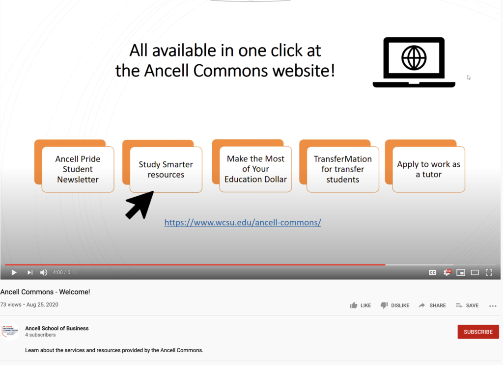 YouTube Video - Ancell Commons - Welcome!