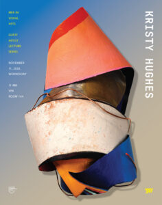 Kristy Hughes lecture poster with animage of one of her 3D paintings
