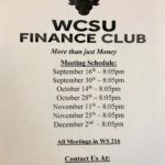 Finance Club Poster for Fall 2019