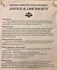 Poster for JLA Society Fall 2019