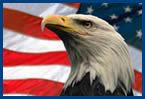 Federal Jobs Logo with American Flag and Eagle (jobs for disabled individuals and veterans)