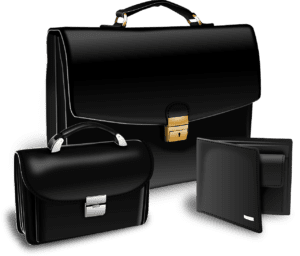 three briefcases.