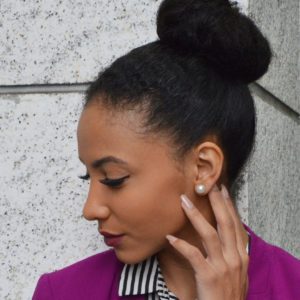 Side profile of a woman.