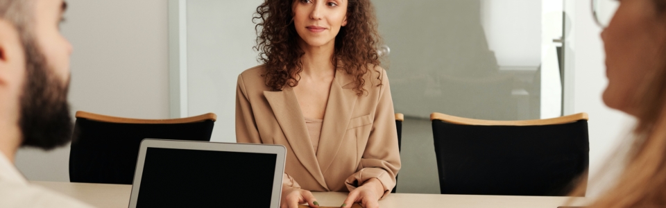 Woman at a business meeting