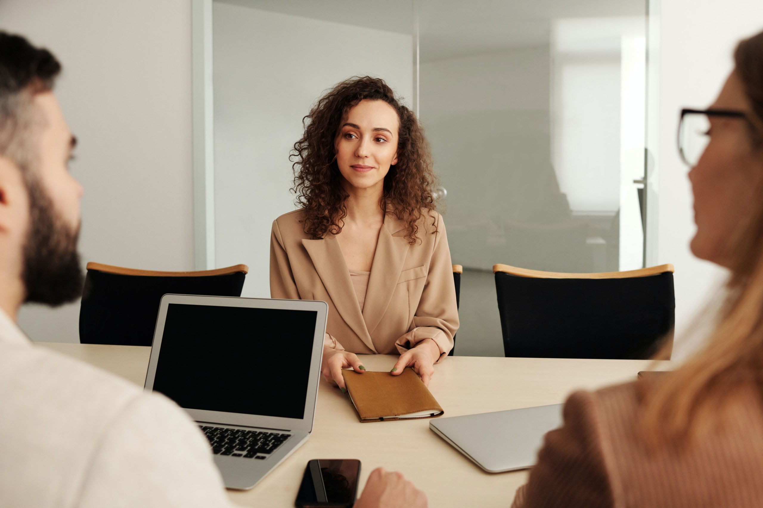 Woman at a business meeting