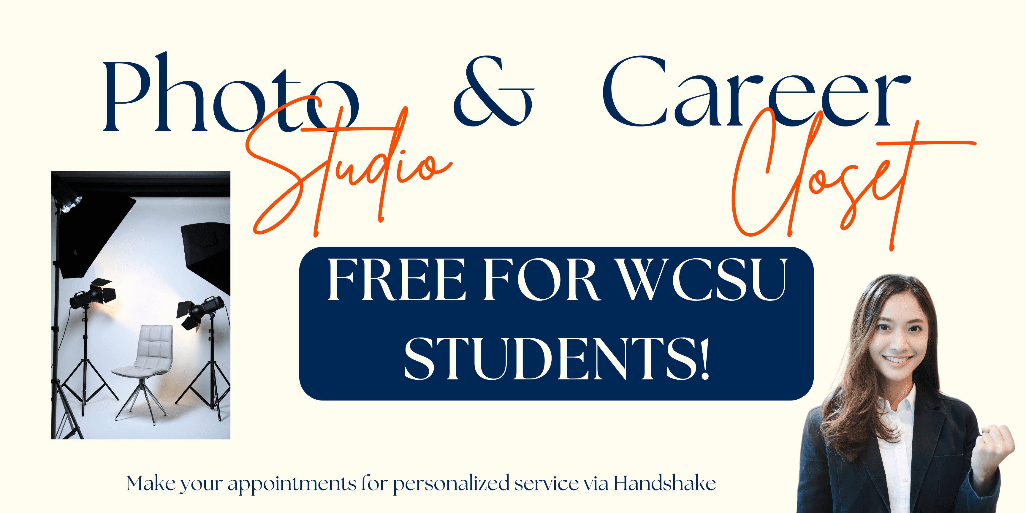 Photo Studio & Career Closet (Free for WCSU Students) Page