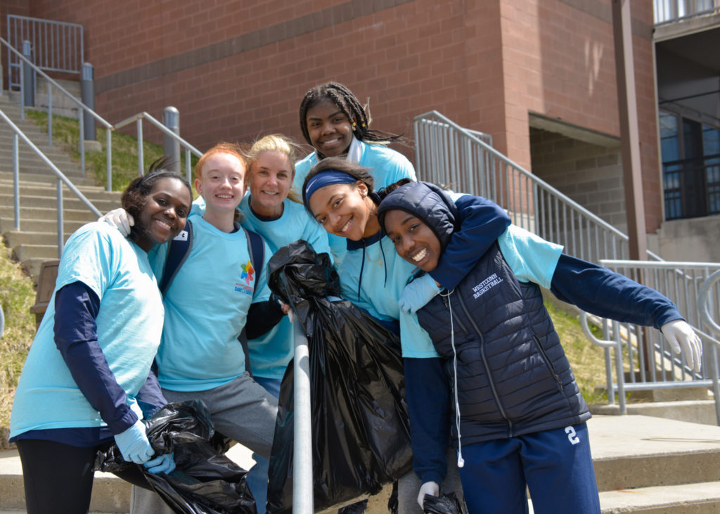 Cleaning up with basketball coach Kim Rybczyk