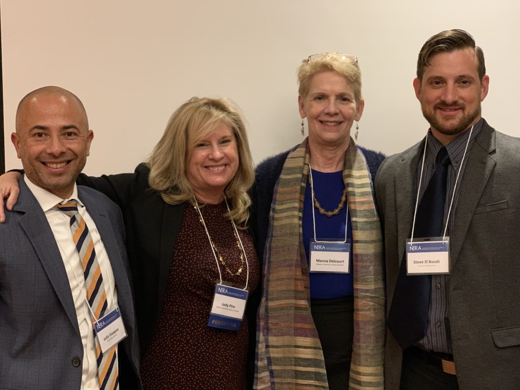 Julio Vasquez, Jody Piro, Marcia Delcourt and Steve D'Ascoli at the NERA conference