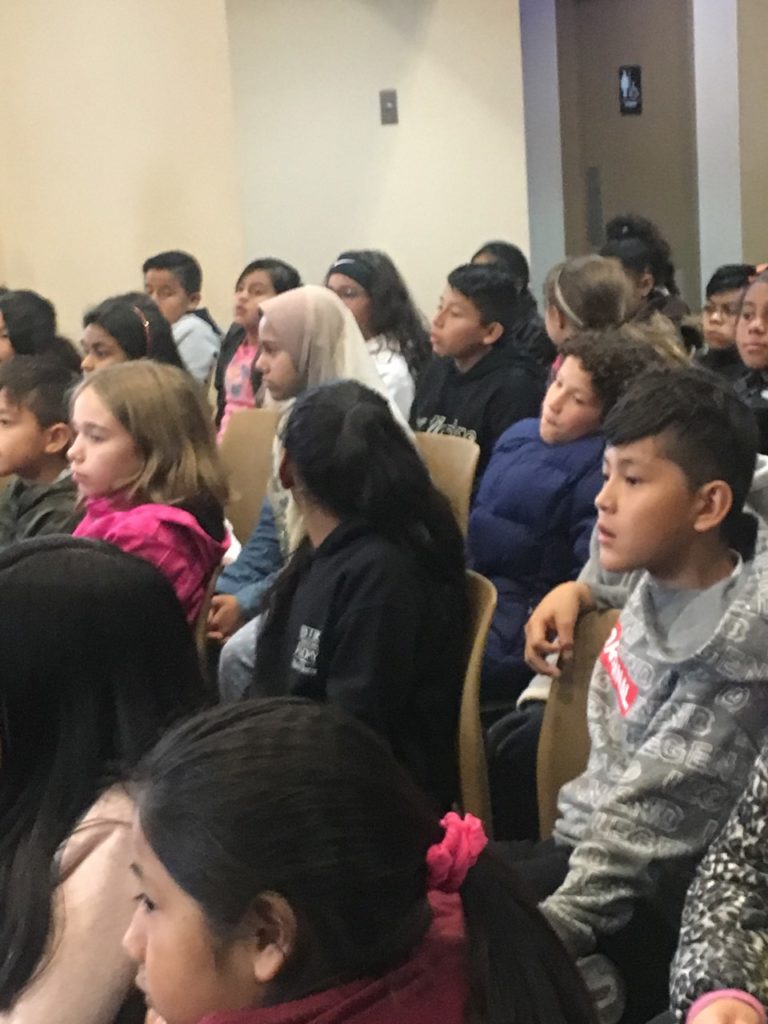 Group of students from Danbury Public School attending a Diversity Event at WCSU