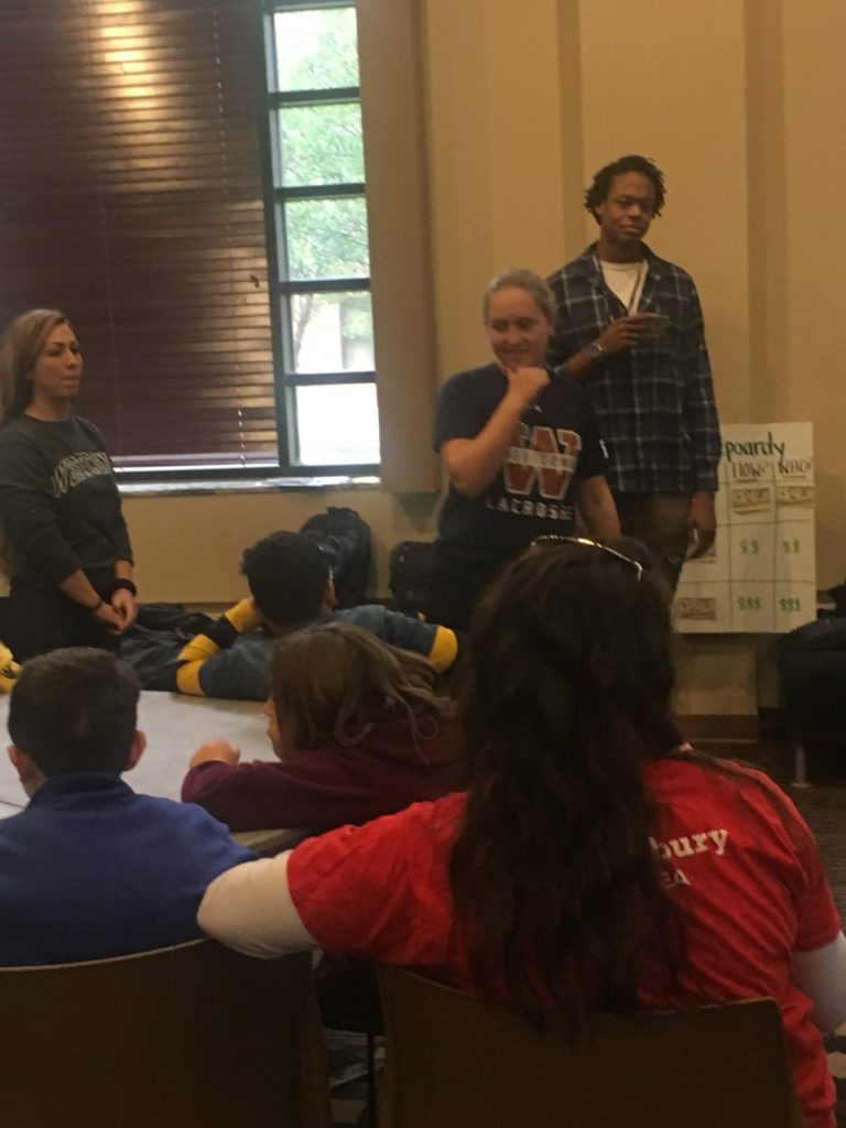 Danbury students interacting with WCSU members at teh Diversity Event