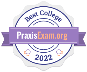 Icon badge for Best College 2022 from PraxisExam.org