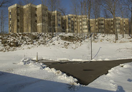 Grasso Hall in the Snow