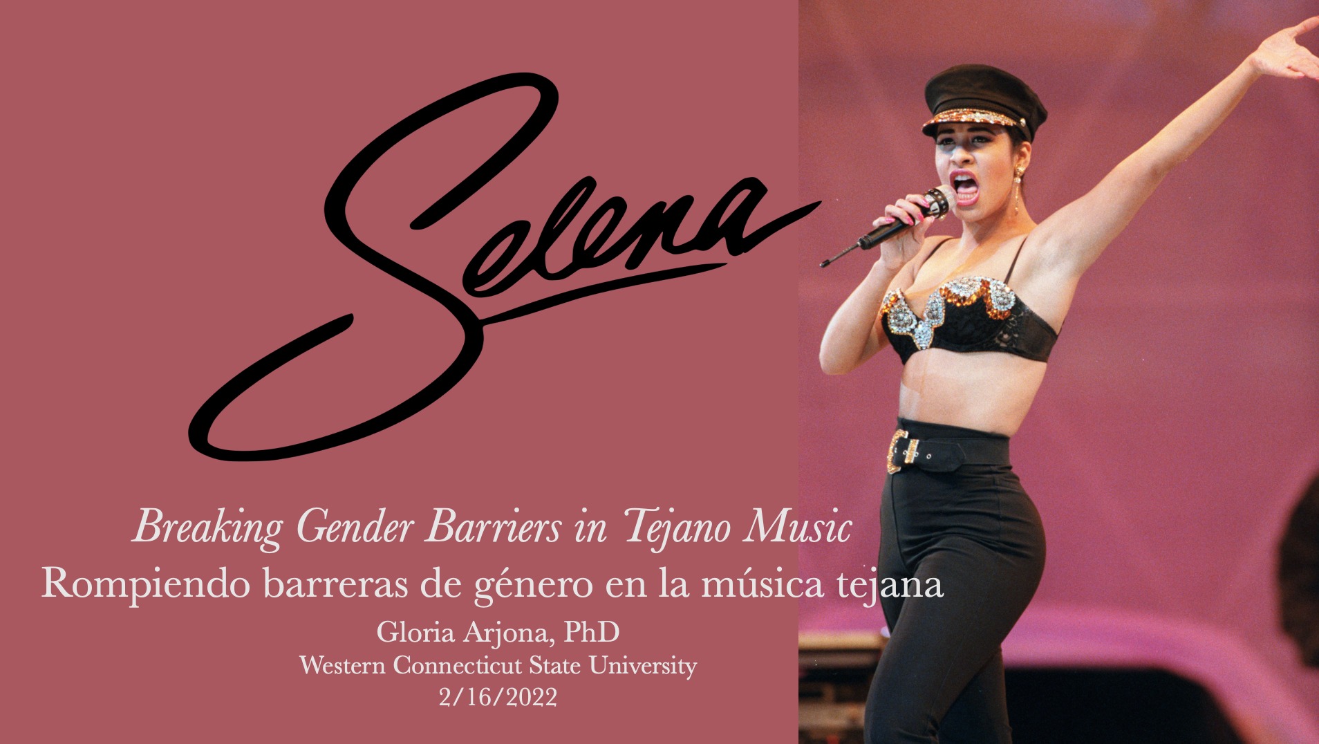 poster for Selena talk