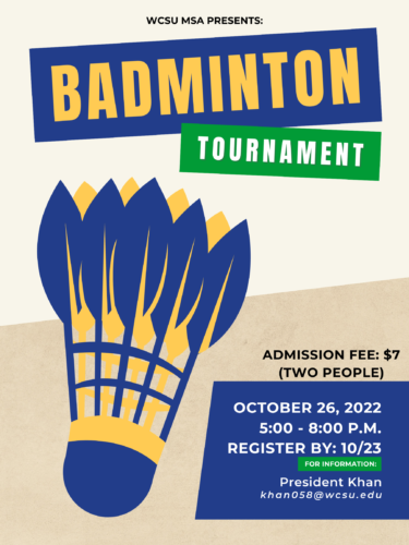 Badminton Tournament 10/26
