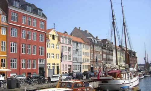 Scene in Nyhavn, Copenhagen, Denmark