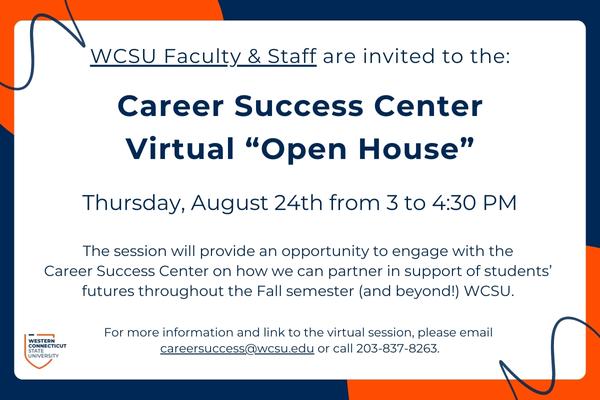 Career Success Virtual Open House flyer