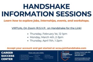 Handshake Info Sessions flyer