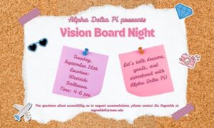 Vision Board Night flyer