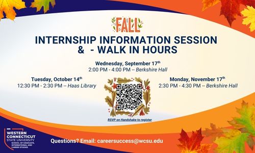 Internship Info Sessions flyer