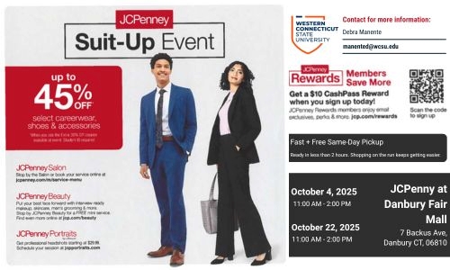 JCP Suit Up event flyer
