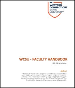 WCSU Faculty Handbook cover page