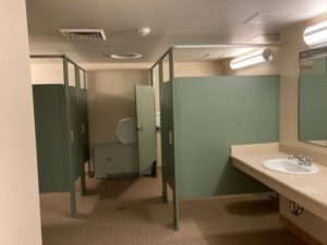 Fairfield Hall main section bath - toilet and sink area