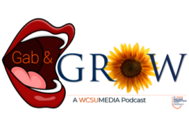 Logo for Gab & GROW podcast
