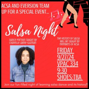 flyer for salsa night event
