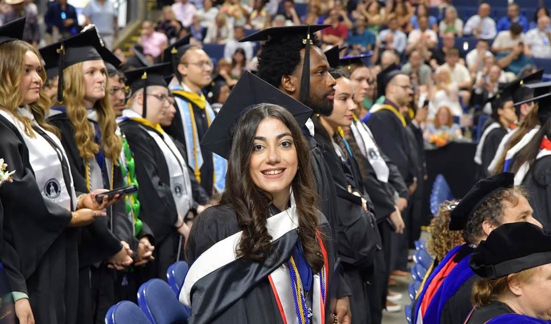 Students at commencement