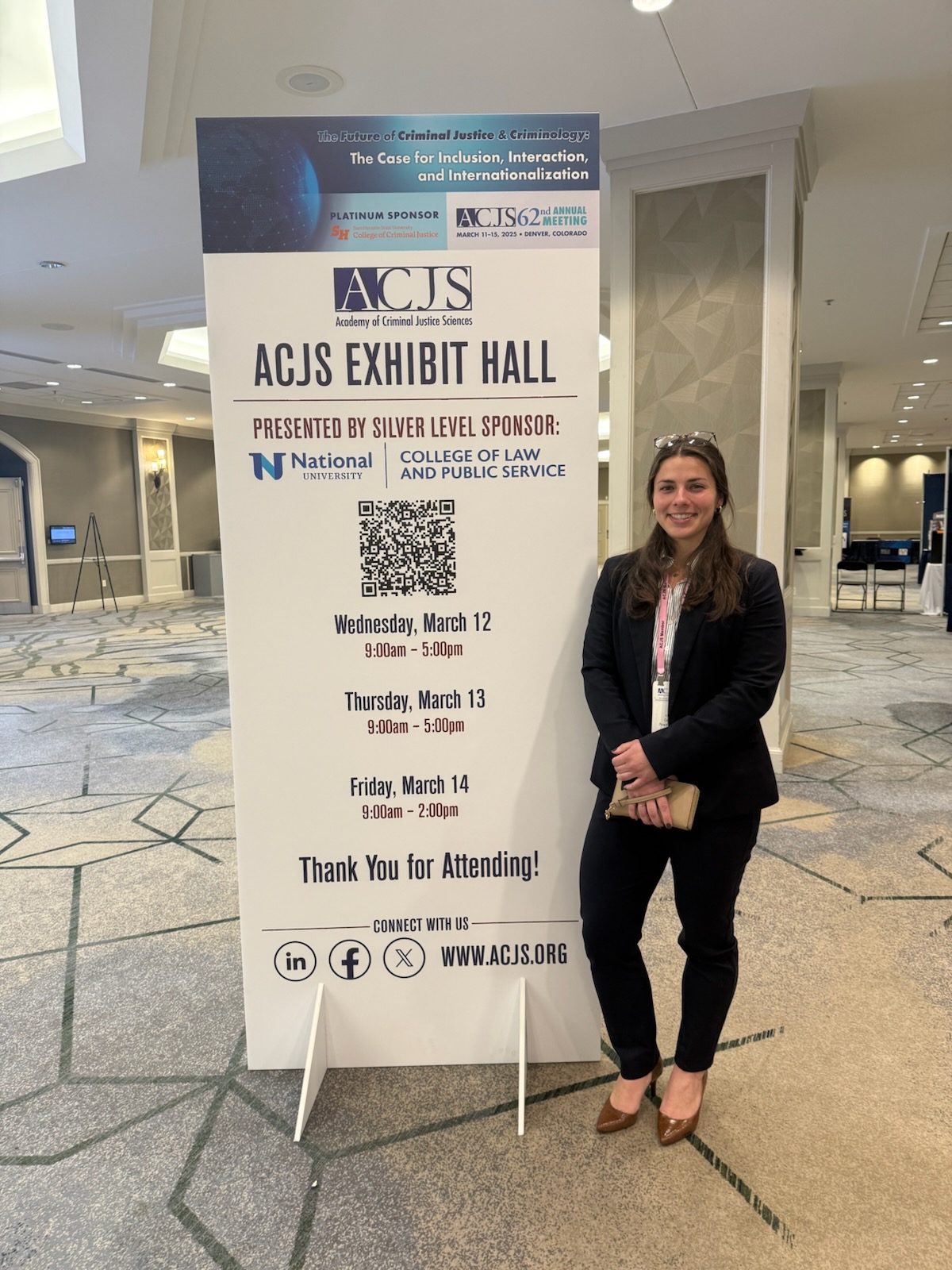Graduate and award winner Lisa Palezzi at the ACJS Conference in Denver, CO (2025)