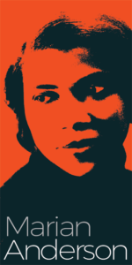 Image of Marian Anderson created for "A Night for the Arts" at Western Connecticut State University