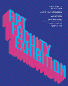 image of WCSU art faculty exhibition poster