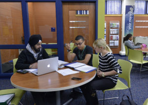 Tutors at work in the Ancell Commons