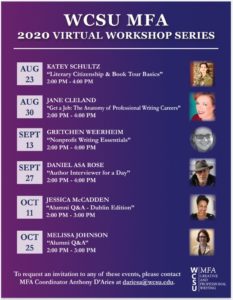 image of MFA Virtual Workshops poster