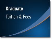blue banner with the text, "Graduate Tuition and Fees"