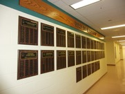 Wall of Leadership on the second floor of the Midtown Student Center