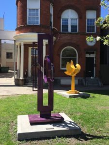 Purple and Yellow Statues