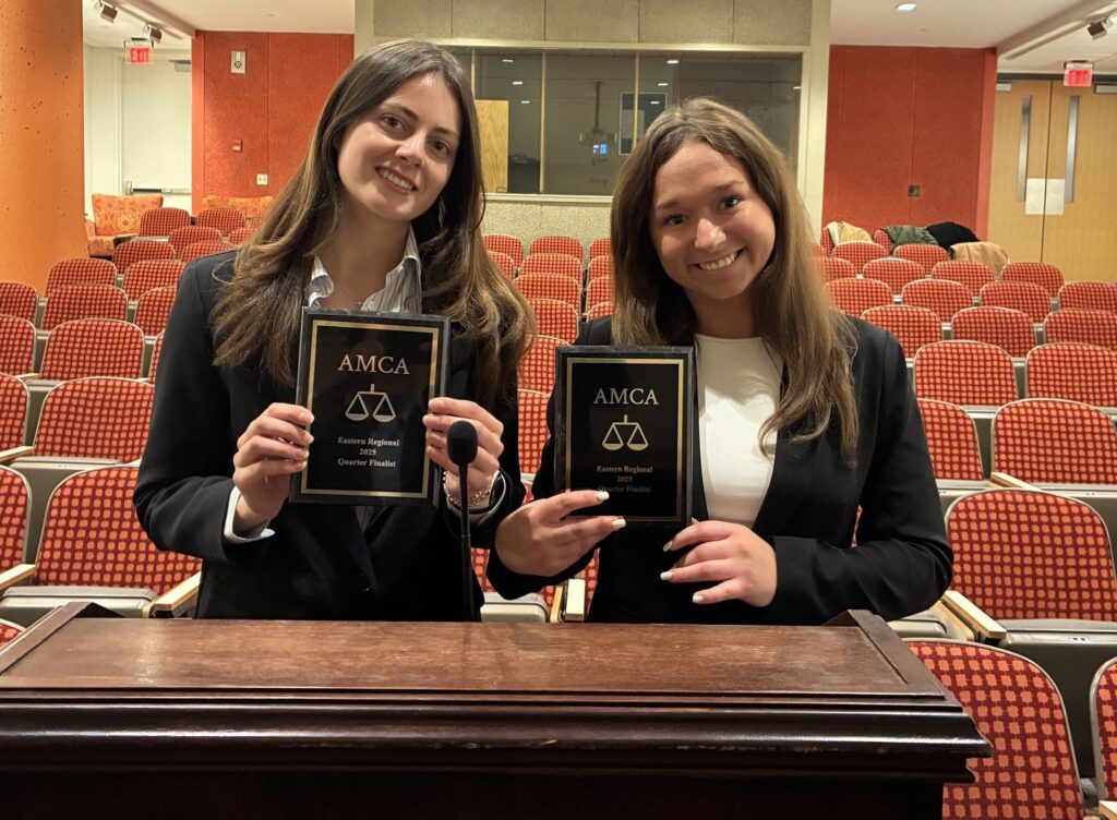 You can’t argue with the success of WestConn’s first all-female Moot Court team to qualify for the American Moot Court Association’s National Championship Tournament You can’t argue with the success of WestConn’s first all-female Moot Court team to qualify for the American Moot Court Association’s National Championship Tournament